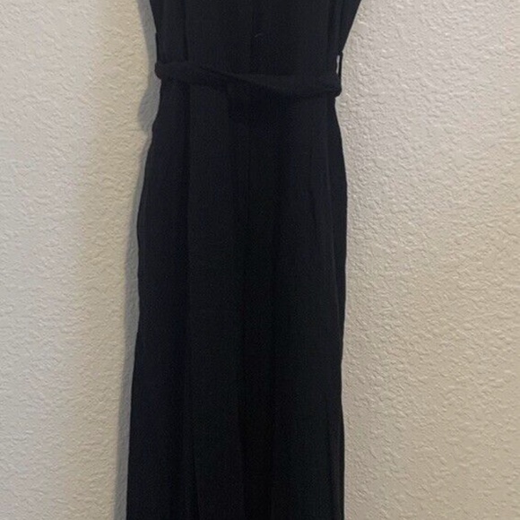 Lilyful Woman's Small Black Strappy Cotton Ankle Length Romper Jumper Jumpsuit - Picture 5 of 11